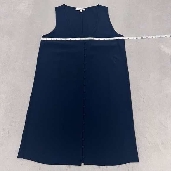 Madewell Women's Navy Blue Button Front Dress Viscose Sleeveless Size XS - Picture 9 of 11